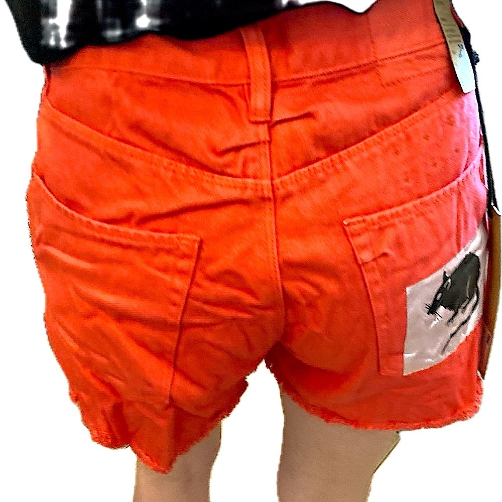COPY - NWT Ksubi low-rise Jing shorts, high mid-waisted red denim BRAND NEW w/ … - Picture 14 of 15